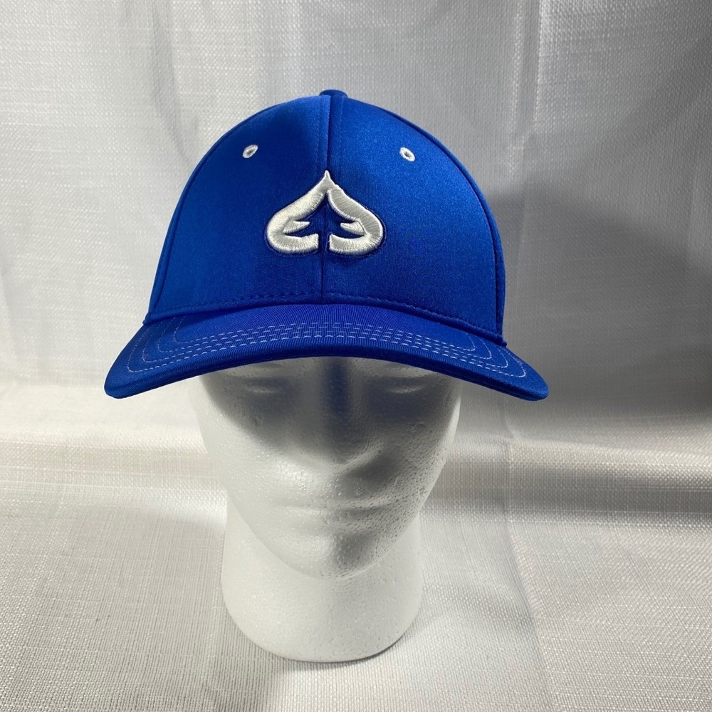 Pukka Garland Royal Blue Stretch Fit Hat L/XL Spade Logo Baseball Cap Mens